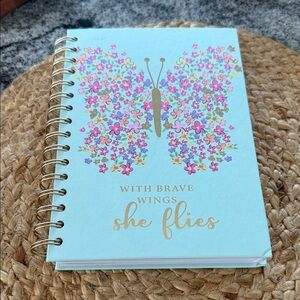 Floral Butterfly Spiral Notebook